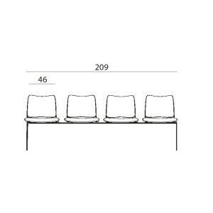 KLUPA ZA ČEKAONICE ROCKY - Slika 7