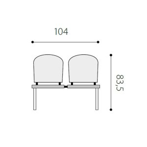 KLUPA ZA ČEKAONICE TAURUS PN LAYER - Slika 2