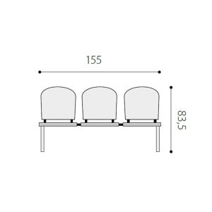 KLUPA ZA ČEKAONICE TAURUS ISO - Slika 3