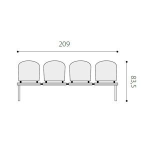 KLUPA ZA ČEKAONICE TAURUS ISO - Slika 4