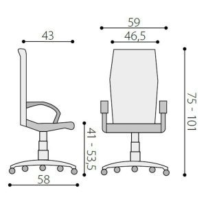 INDUSTRIJSKA RADNA STOLICA 1290 PU ASYN - Slika 2