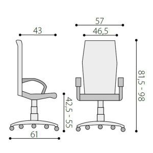 INDUSTRIJSKA RADNA STOLICA 1290 PU NOR - Slika 2