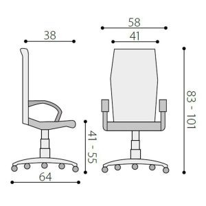 RADNA STOLICA 1290 L MEK - Slika 2