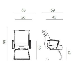 KONFERENCIJSKA STOLICA 7950/S  EWE - Slika 3