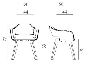 FOTELJA BELEN WOOD - Slika 2
