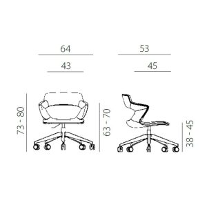 KONFERENCIJSKA STOLICA 2160 AOKI ALU - Slika 2