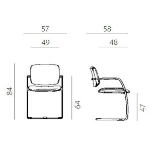 KONFERENCIJSKA STOLICA 2180/S MAGIX H PLAVA - Slika 8
