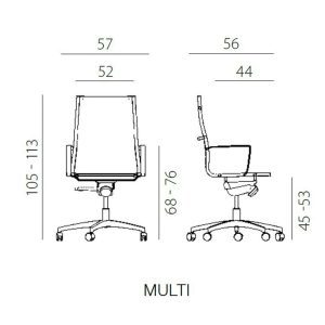 UREDSKA STOLICA 8800 KASE MESH H - Slika 2