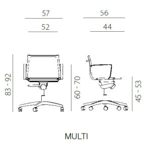 UREDSKA STOLICA 8850 KASE MESH L - Slika 2