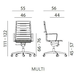 UREDSKA STOLICA 8800 KASE RIBBED H - Slika 2