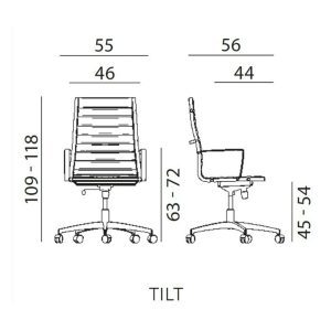 UREDSKA STOLICA 8800 KASE RIBBED H - Slika 3