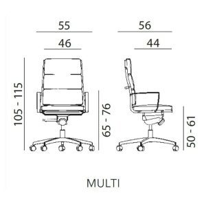 UREDSKA STOLICA 8800 KASE SOFT H - Slika 3