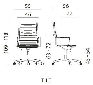 UREDSKA STOLICA 8850 KASE RIBBED L - Slika 3