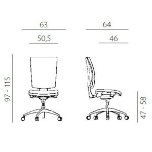UREDSKA STOLICA 1580 SYN GALA PLUS - Slika 2