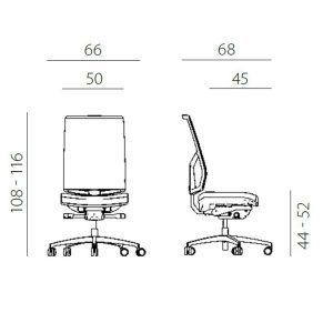 UREDSKA STOLICA 1850 OMNIA WHITE - Slika 2