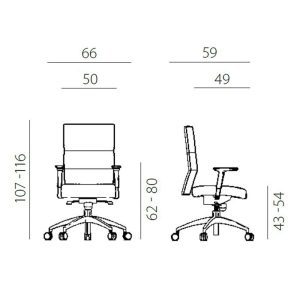 UREDSKI STOLAC 8150 SYN SL VERTIKA - Slika 2