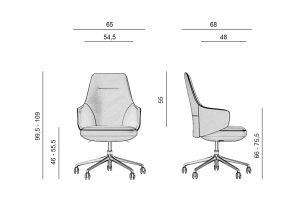 UREDSKA FOTELJA GLORIA MEDIUM - Slika 6
