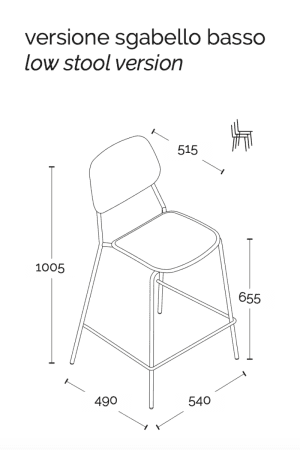 BARSKI STOLAC JOTA LOW - Slika 3